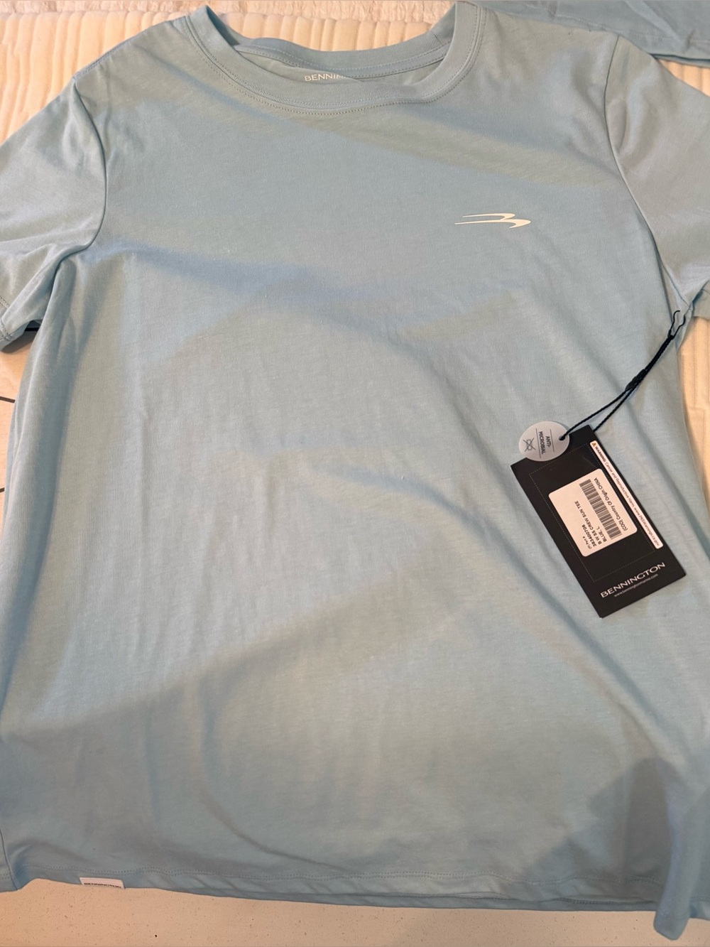 Light Blue Short Sleeve Crewneck Tee with tank top